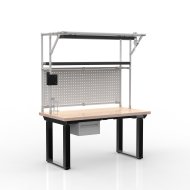 Elektrisch höhenverstellbarer Schreibtisch mit Container und einer Schublade 24111934 - 1