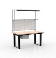 Elektrisch höhenverstellbarer Schreibtisch mit Container und einer Schublade 24111937 - 1