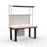 Elektrisch höhenverstellbarer Schreibtisch mit Container und drei Schubladen 24111938 - 1