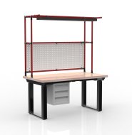 Elektrisch höhenverstellbarer Schreibtisch mit Container und drei Schubladen 24111938 - 2