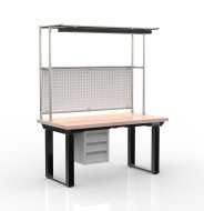 Elektrisch höhenverstellbarer Schreibtisch mit Container und drei Schubladen 24111938 - 4