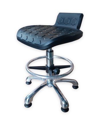 Werkstatt-hocker mit Kreis und Gleitern E01H - 1