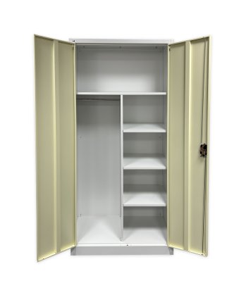 Großraumschrank JF-C34 weiß/Hellholzimitat - 2