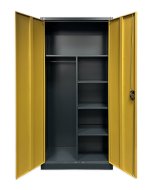 Großraumschrank JF-C34 anthrazit/Nachahmung dunkles Holz. - 2