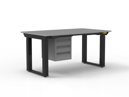 ESD Arbeitstisch,elektrisch höhenverstellbar, mit Hängeschrank - 1
