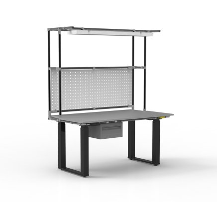ESD Arbeitstisch mit Aufbau, elektrisch höhenverstellbar - 2