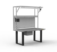 ESD Arbeitstisch, elektrisch höhenverstellbar, mit Aufsatz - 1