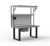 ESD Arbeitstisch, elektrisch höhenverstellbar, mit Aufsatz - 2