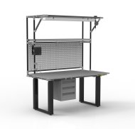 ESD Arbeitstisch, elektrisch höhenverstellbar, mit Aufsatz - 2