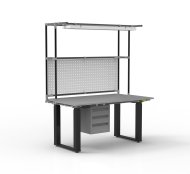 ESD Arbeitstisch, elektrisch höhenverstellbar, mit Aufsatz - 2