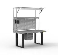 ESD Arbeitstisch, elektrisch höhenverstellbar, mit Aufsatz - 1