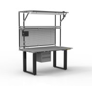 ESD Arbeitstisch, elektrisch höhenverstellbar, mit Aufsatz - 2