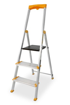 Stufenstehleiter DR-AL-D3-MAX, einseitig begehbar (3 Modelle) - 1