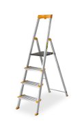 Stufenstehleiter DR-AL-D4-MAX, einseitig begehbar