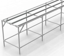 Förderer mit versenkten Rollenbahnen (verschiedene Varianten)