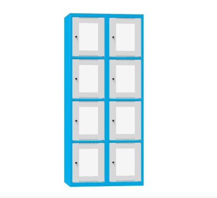 Box-Ladeschrank mit Glastüren BNS-2 - 1