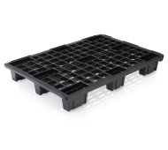 Kunststoffpalette, stapelbar, H x B x T 130 x 800 x 1200 mm
