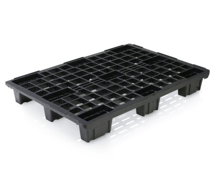 Kunststoffpalette, stapelbar, H x B x T 130 x 800 x 1200 mm - 1
