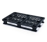 ESD-Kunststoffpalette, stapelbar, mit Kufen,  H x B x T 155 x 800 x 1200 mm
