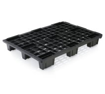 Kunststoffpalette, stapelbar, H x B x T 130 x 800 x 1200 mm
