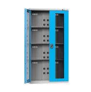 Werkstatt-Ladeschrank mit Glastüren NSK2S