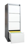 Hängeregistraturschrank HD, 4 Schubläden, Format DIN A4 grauweiß