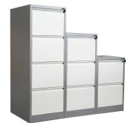 Hängeregistraturschrank HD, 4 Schubläden, Format DIN A4 grauweiß - 2