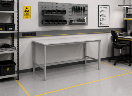 Antistatischer höhenverstellbarer Tisch Enprag SPESD, 1500 × 900 mm - 2