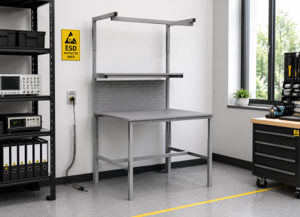 Antistatischer höhenverstellbarer Tisch Enprag SPEXESD159, 1500 × 900 mm - 2