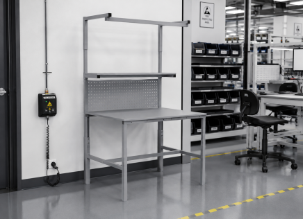 Antistatischer höhenverstellbarer Tisch Enprag SPEXESD189, 1800 × 900 mm - 2