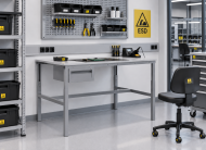 Antistatischer höhenverstellbarer Tisch Enprag SPESD, 1800 × 700 mm - 2