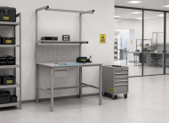 Antistatischer höhenverstellbarer Tisch Enprag SPEXESD, 1500 × 700 mm - 2