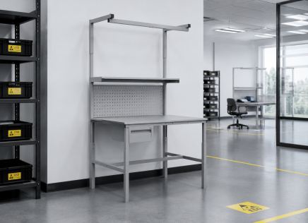Antistatischer höhenverstellbarer Tisch Enprag SPEXESD, 1500 × 900 mm - 2