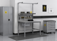 Antistatischer höhenverstellbarer Tisch Enprag SPEXESD, 1800 × 900 mm - 2