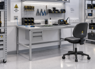 Antistatischer höhenverstellbarer Tisch Enprag SPESD, 1500 × 900 mm - 2