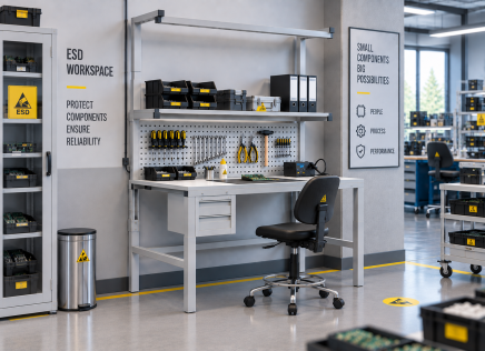 Antistatischer höhenverstellbarer Tisch Enprag SPEXESD, 1500 × 700 mm - 2