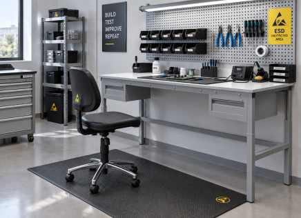 Antistatischer höhenverstellbarer Tisch Enprag SPESD, 1800 × 700 mm - 2