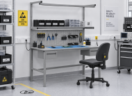 Antistatischer höhenverstellbarer Tisch Enprag SPEXESD, 1800 × 700 mm - 2