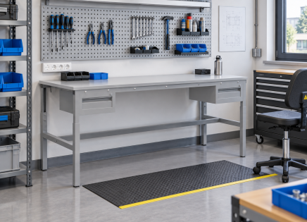 Antistatischer höhenverstellbarer Tisch Enprag SPESD, 1800 × 900 mm - 2