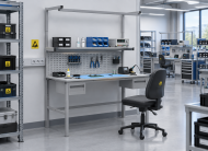Antistatischer höhenverstellbarer Tisch Enprag SPEXESD, 1800 × 900 mm - 2