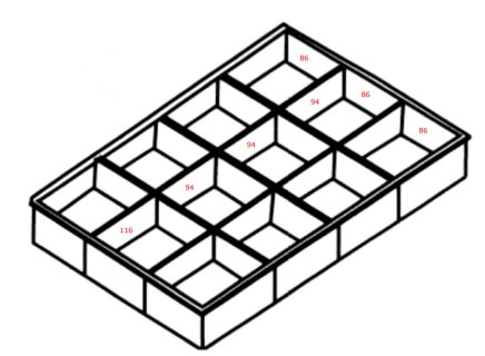Schubladeneinsatz aus Kunststoff PIT 451 - 1
