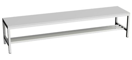 Garderobenbank  LAV 20A - Breite 2000 mm - 1