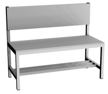 Garderobenbank  LAV 10O - Breite 1000 mm