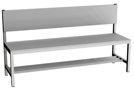 Garderobenbank  LAV 15O - Breite 1500 mm - 1