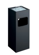 Papierkorb Metall mit Ascher eckig  (3 Modelle)