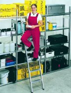 Regaleinhängeleitern mit gepolsteter Stufen-Vorderkante (7 Modelle)