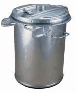 Mülltonne aus feuerverzinktem Stahlblech (3 Modelle)