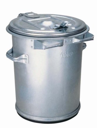 Mülltonne aus verzinktem Stahlblech (3 Modelle) - 1