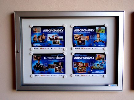 Infovitrine DM80, einflügelig, beidseitig einsehbar, Tiefe 80 mm (6 Modelle) - 1
