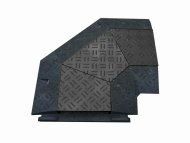 Kabelbrücke mit Deckel 270R, 271R - 90°, Farbe schwarz - 1